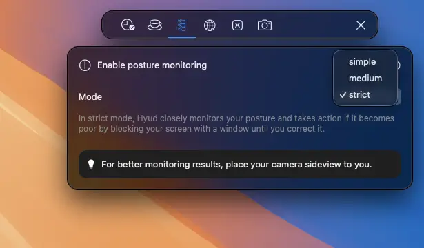 3 different monitoring modes